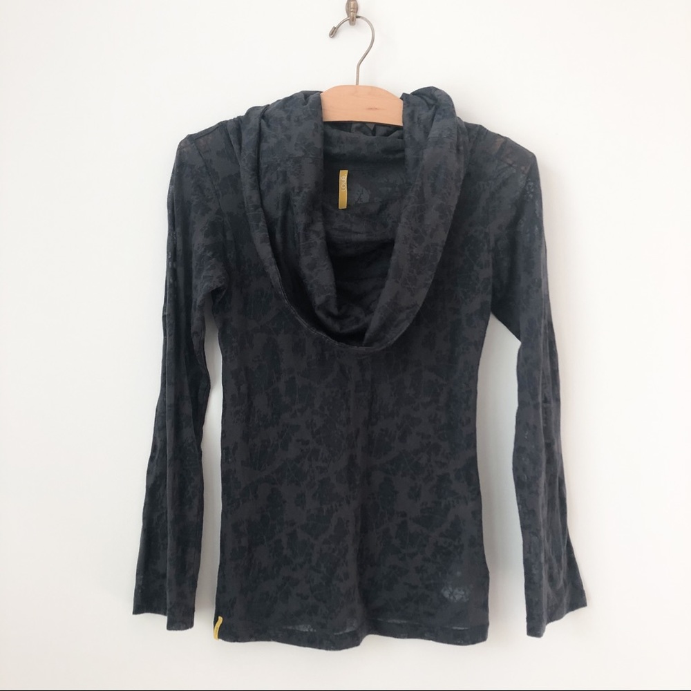 Lole Inuska Cowl Neck Long Sleeve Burnout Top